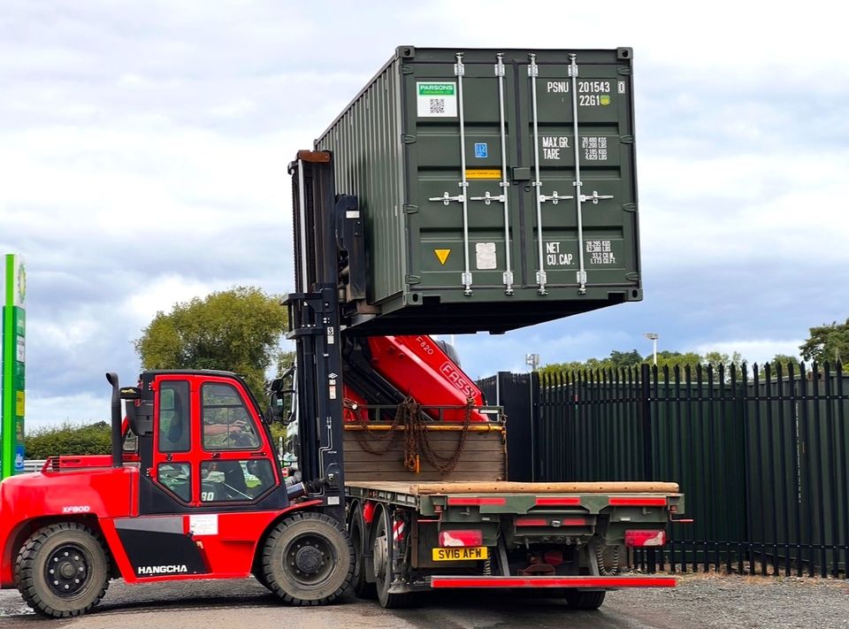 The Darlington depot yard with a forklift and containers (4)