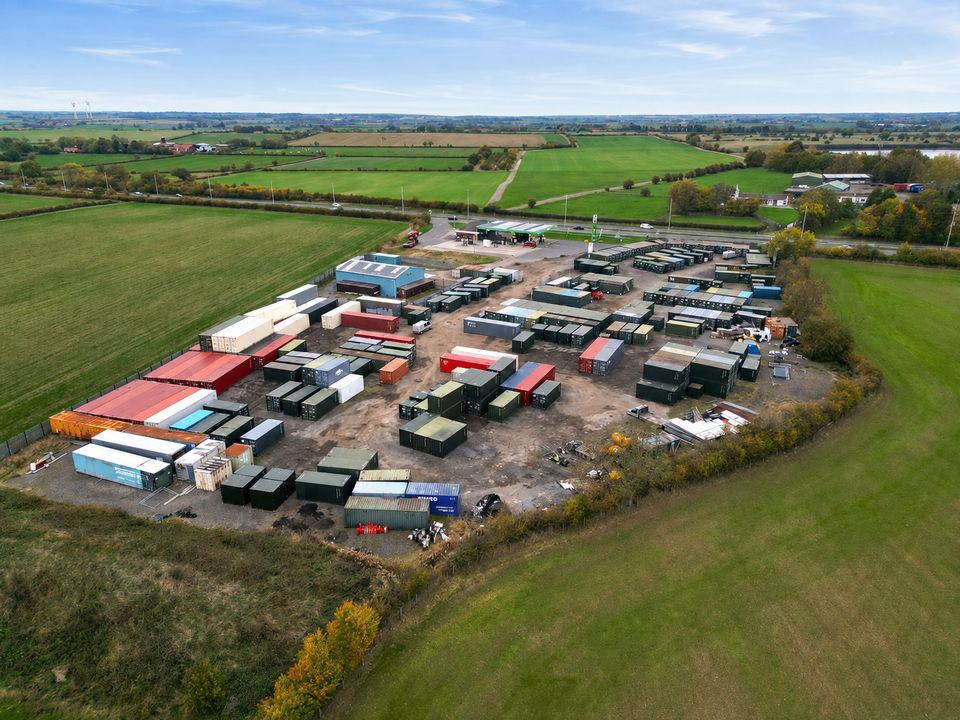 The Darlington depot yard with a forklift and containers (1)